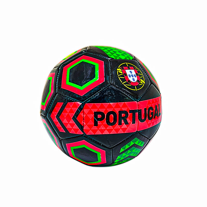 Portugal Soccer Ball (Black with Red and Green) Portugal Imports Online