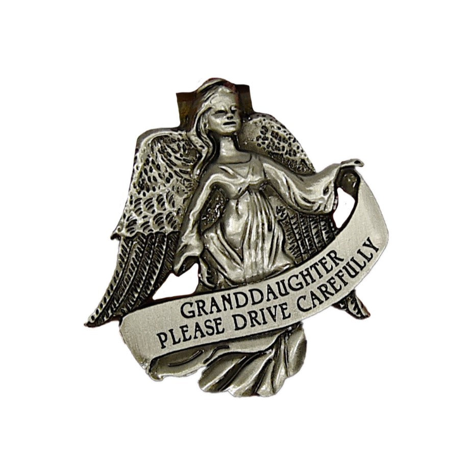 Pewter Auto Visor Clip Guardian Angel for Granddaughter Portugal