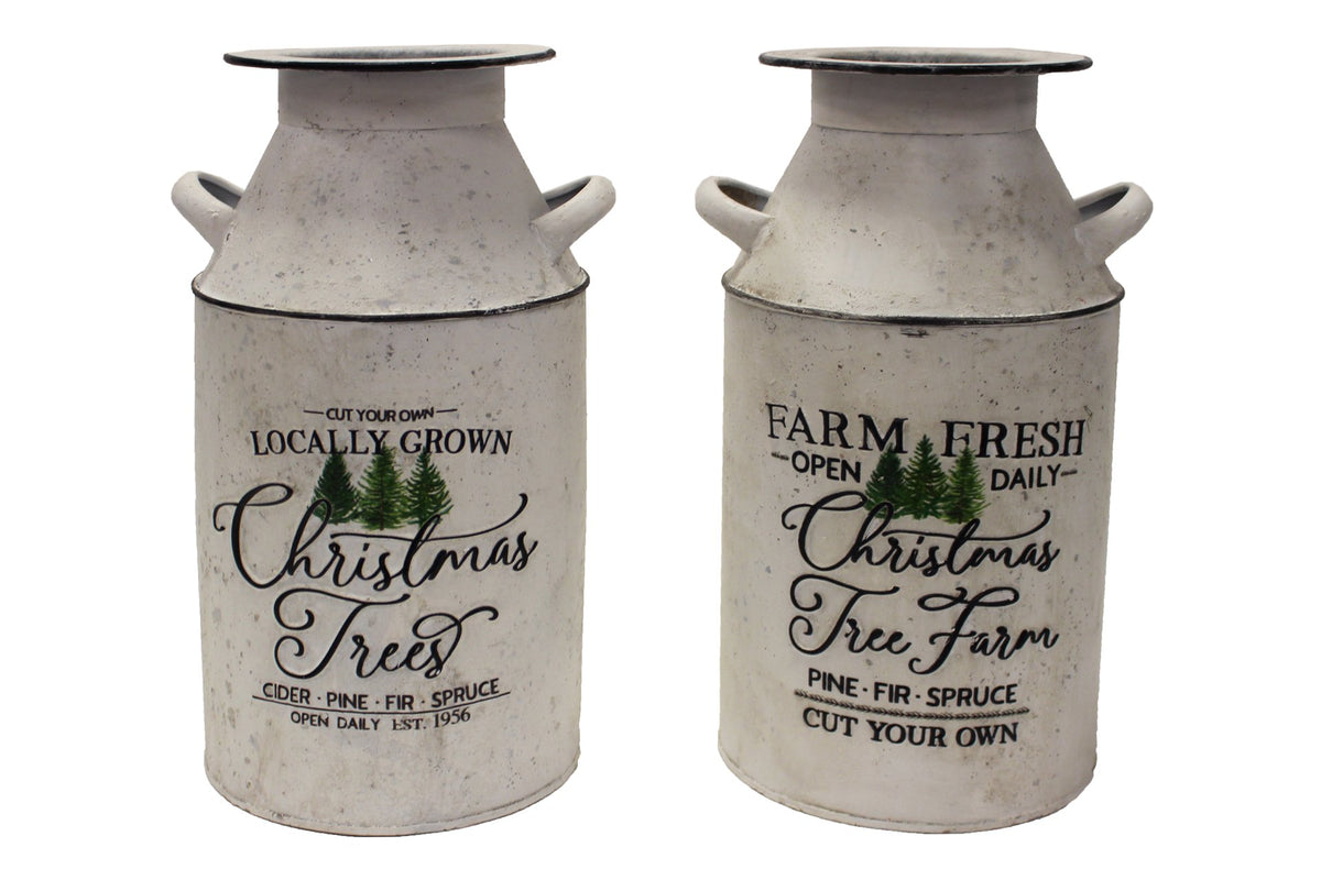 Christmas Tree Milk Can (Each) Portugal Imports Warehouse Sale
