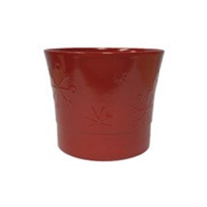 Ice Red Ceramic Planter (Snowflakes)