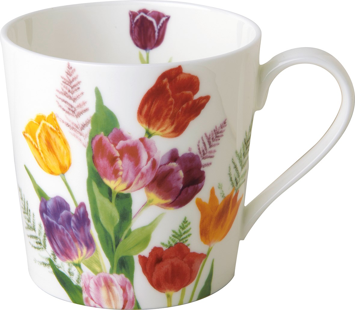 Loving Bright Tulips Bone China Mug 375ml