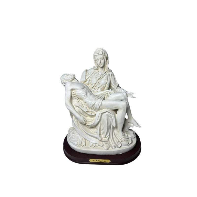 White Resin Pieta Statue 4"
