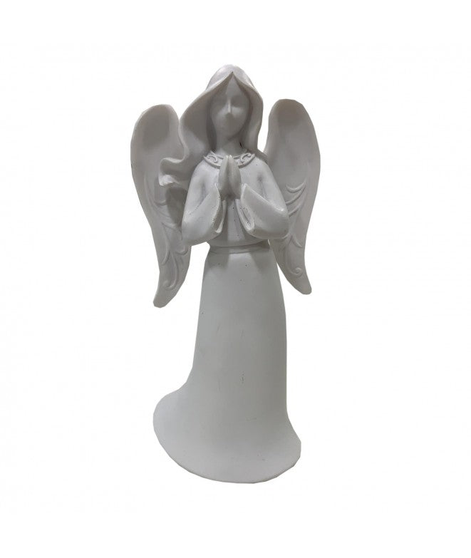Matte White Praying Angel