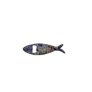 Azulejo Sardine Beer Cap Opener with Magnet 5.5"