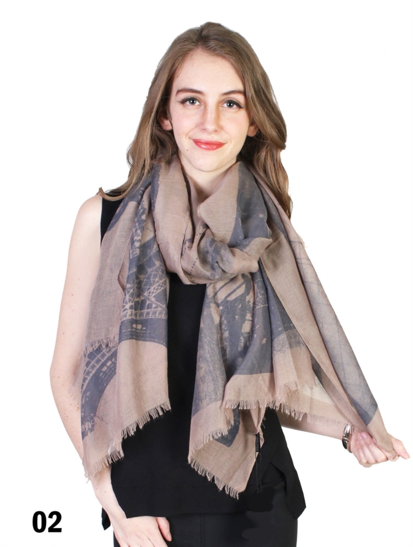 Paris Photo Print Scarf 72x40"