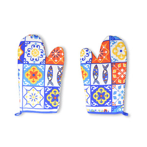 Multi Colour Azulejo Oven Mitt