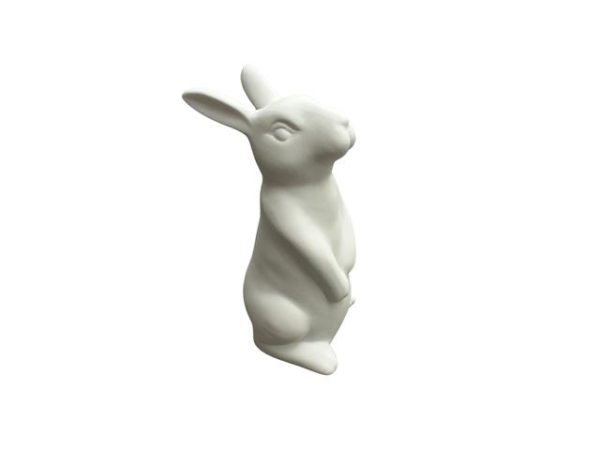 White Matte Standing Bunny 5.5"
