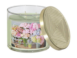 14oz. 3 Wick Candle with Lid - Flower Shop