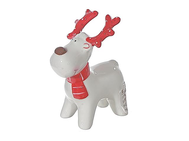 Red and White Deer Figurine