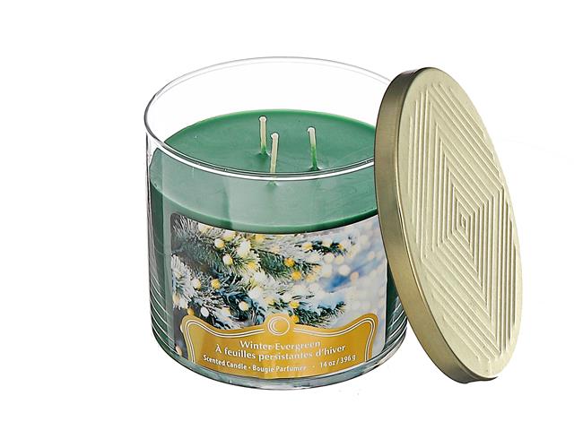 14oz. 3 Wick Candle With Lid - Tis' The Season