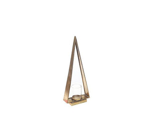 Gold Metal Triangle Candle Holder