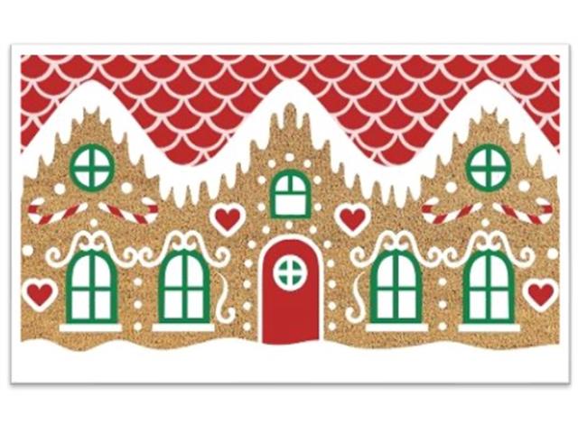 Gingerbread House Coir Door Mat
