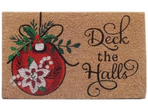 Deck The Halls Coir Door Mat