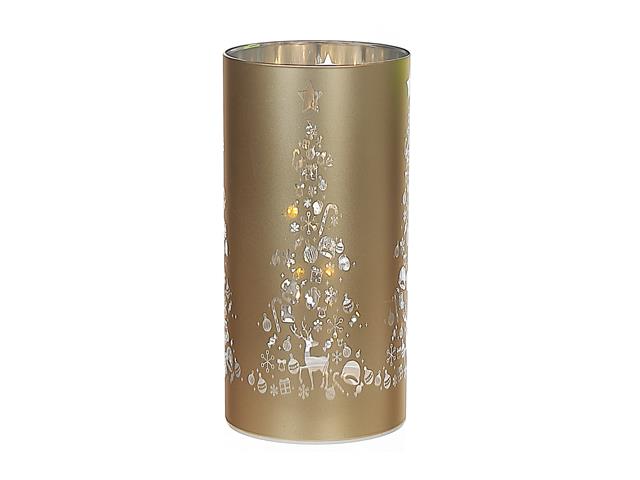 Gold Christmas Tree LED Glass Stand