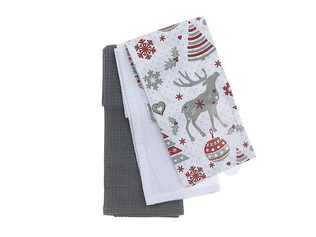 Reindeer Kitchen Towels Set of 3