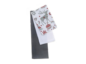 Reindeer Dish Cloths Set of 3