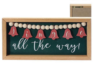 Framed Jingle All The Way Bead Sign