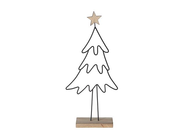 Metal Tree and Star Stand Decor 12"