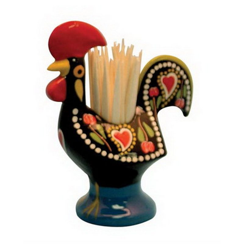 Metal Barcelos Rooster Toothpick Holder