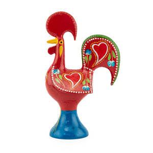 Red Metal Barcelos Rooster Figurine