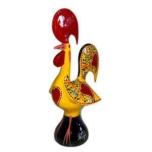 Yellow Metal Barcelos Rooster Figurine