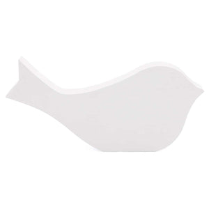 White Sit-A-Bout Wood Robin Silhouette 3"
