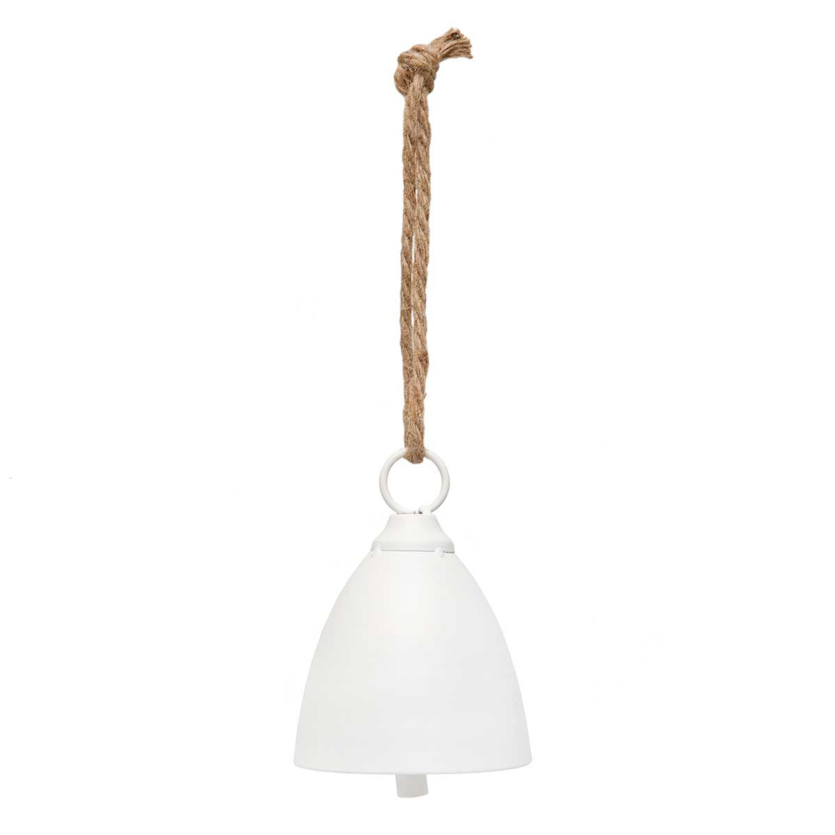 White Matte Metal Dome Bell 5.25"