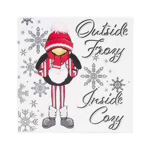Frozy/Cozy Penguin Wood Block 7"