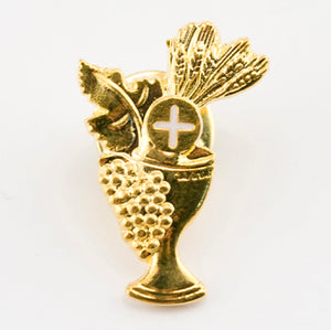 Gold Communion Chalice Lapel Pin Pack/10