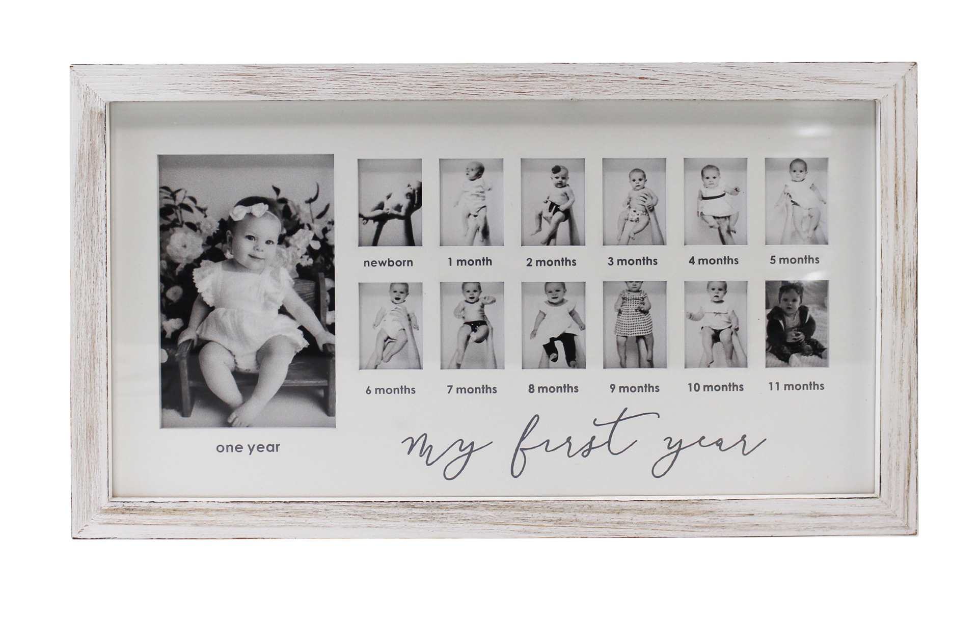 13 Picture My First Year Wood Photo Frame