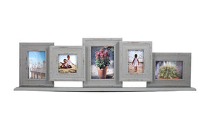 Grey Wood 5 Picture Table Collage Photo Frame