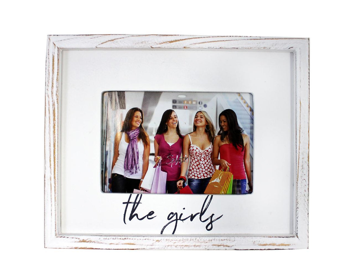 Girl Frame 4x6 Rustic Wood Photo Frame - The Girls – Portugal Imports Online