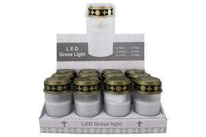 White LED Grave Candle