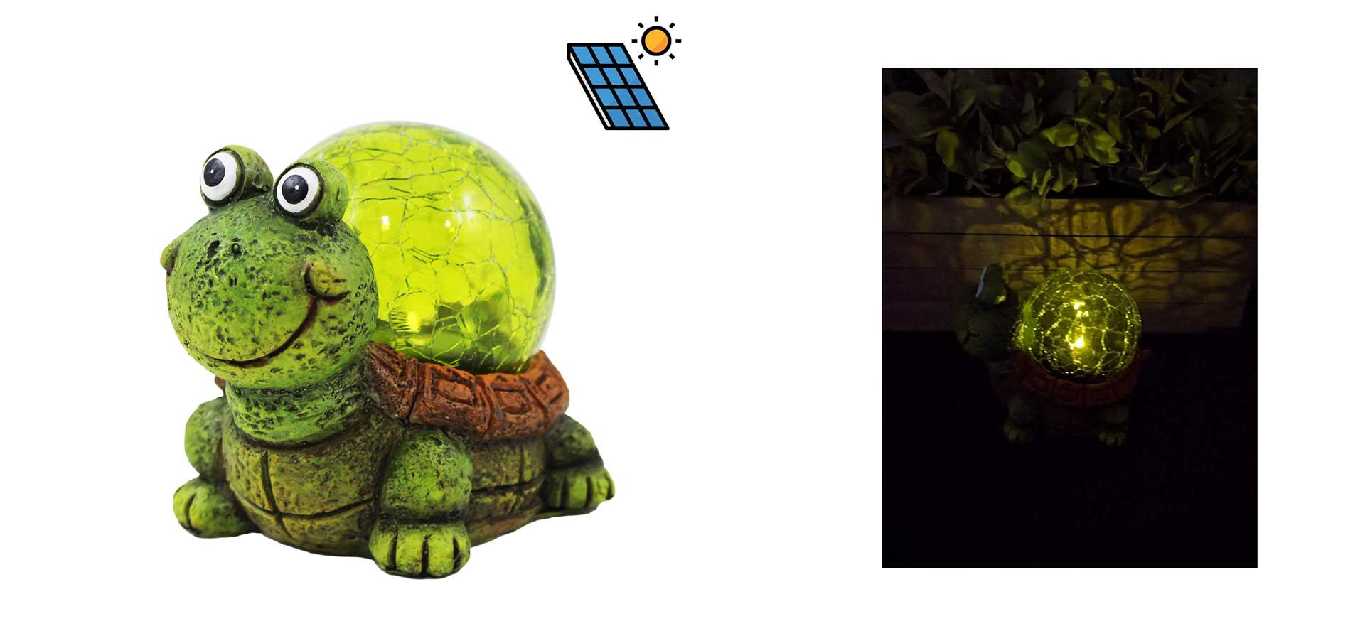 Ceramic Turtle With Solar Light