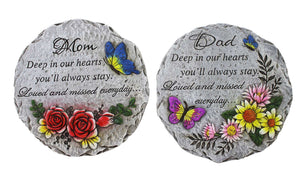 Mom Or Dad Memorial Garden Stepping Stone