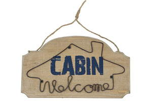 Cabin Welcome Hanging Sign