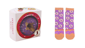 Purple Donut Socks With Gift Box