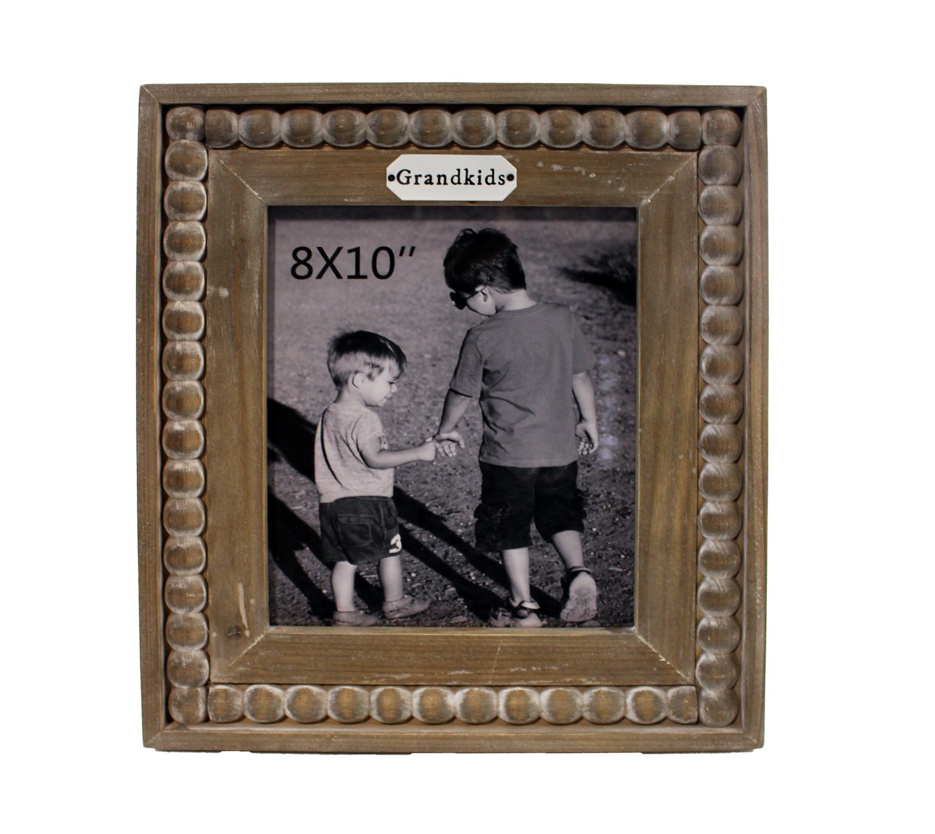 Grandkids Wood Photo Frame with Beaded Trim 8x10in