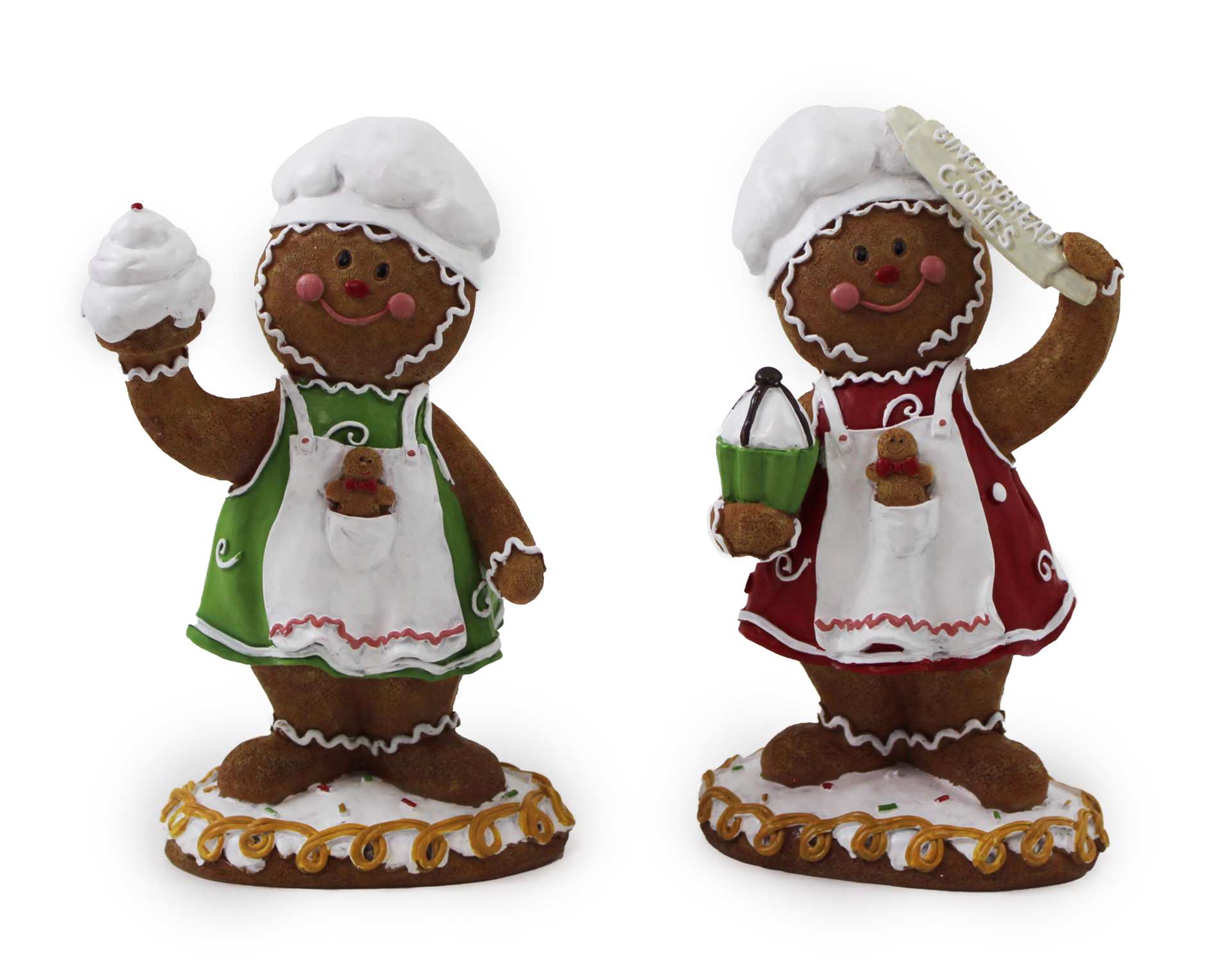 Gingerbread Baker Figurines Set of 2