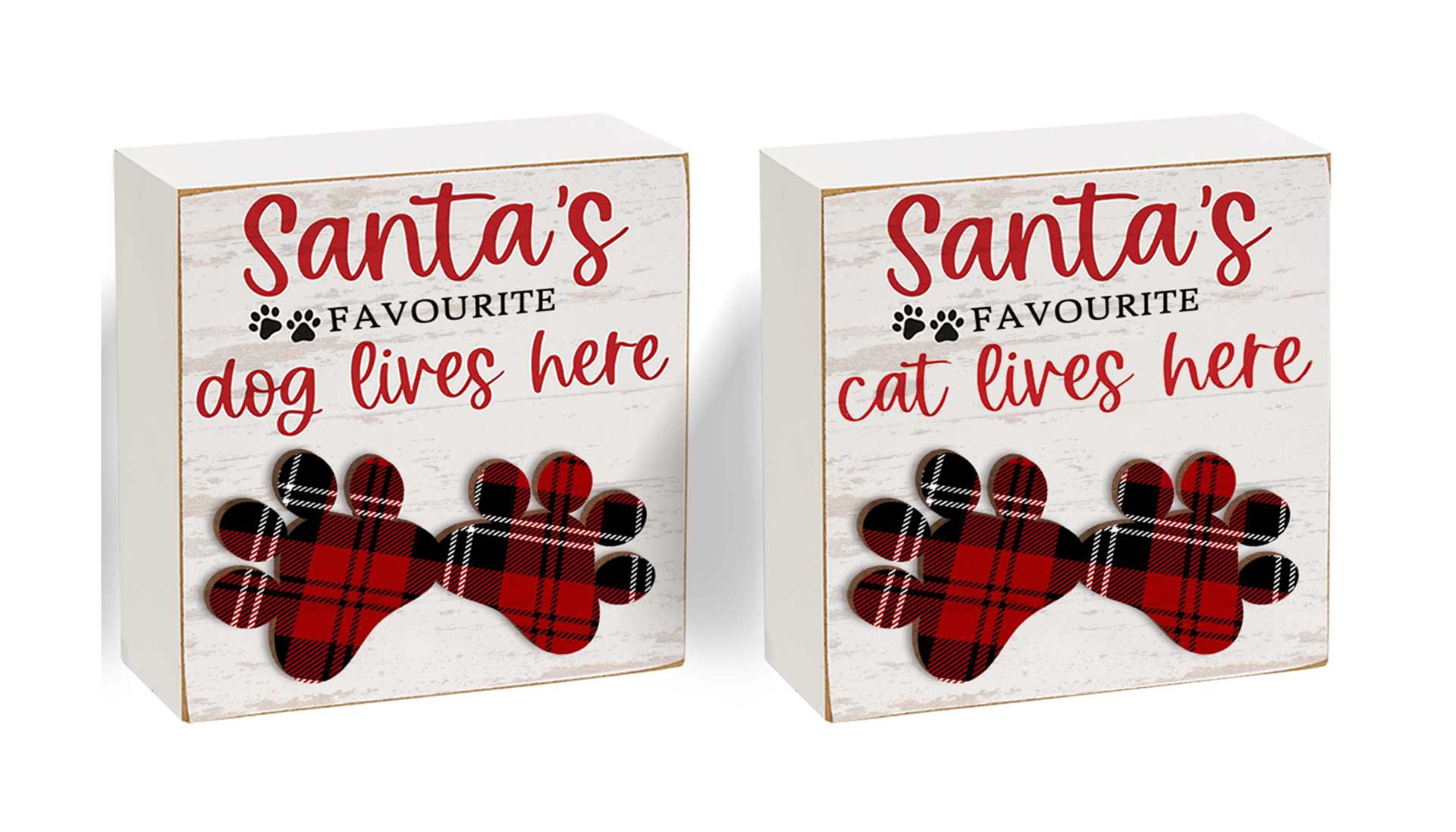 Santa's Favourite Cat or Dog Block