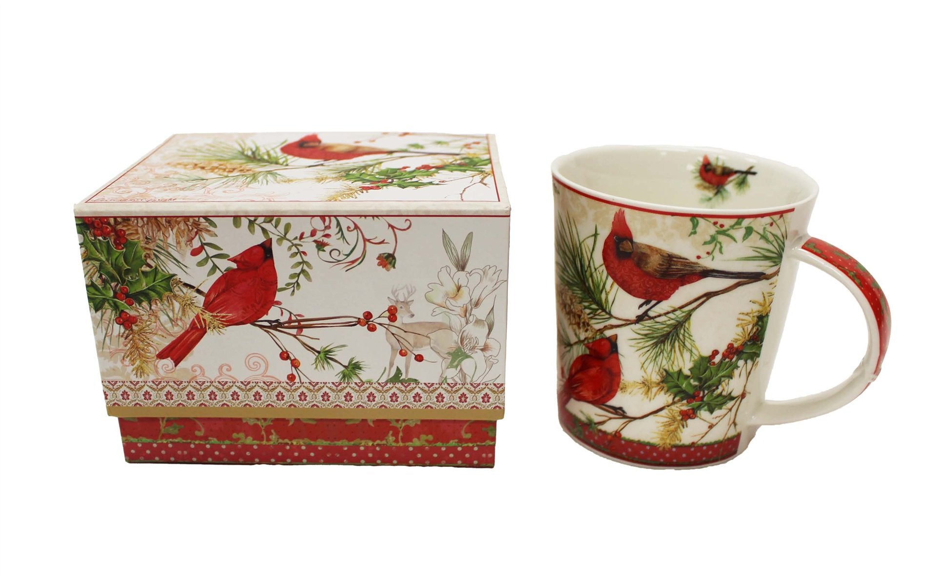 Cardinal Porcelain Mug with Matching Box
