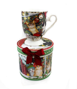 Cats in Hats Porcelain Mug with Matching Box