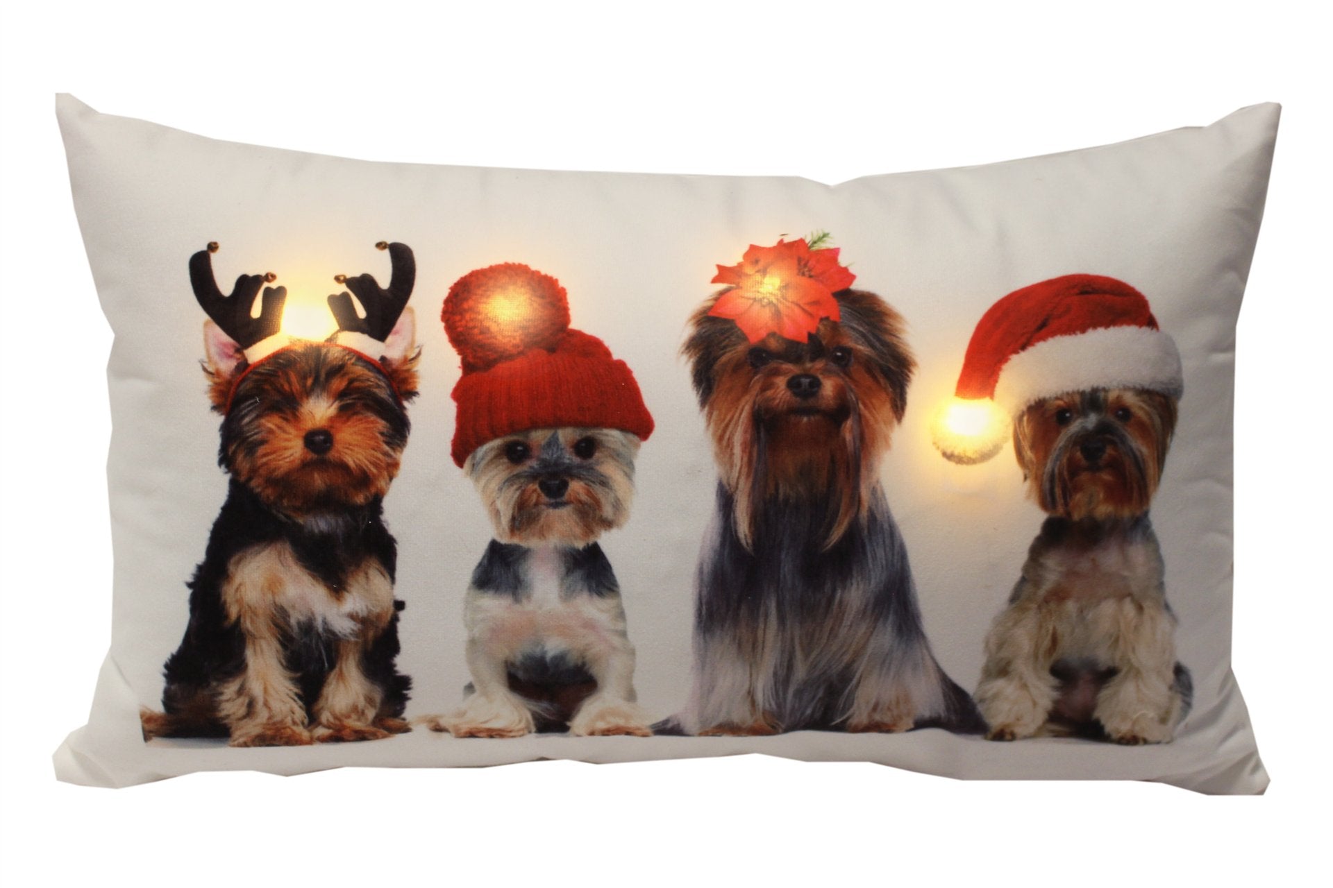 Dogs with Hats LED Cushion