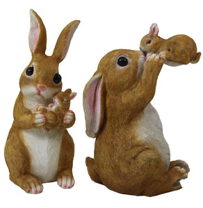 Set of 2 Rabbit Figurines