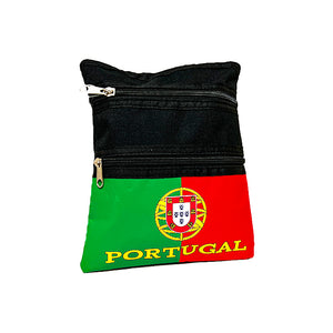 Portugal Cross Body Bag (Black with Flag)