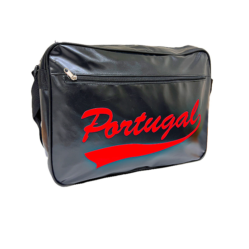 Portugal Messenger Bag (Black and Red)
