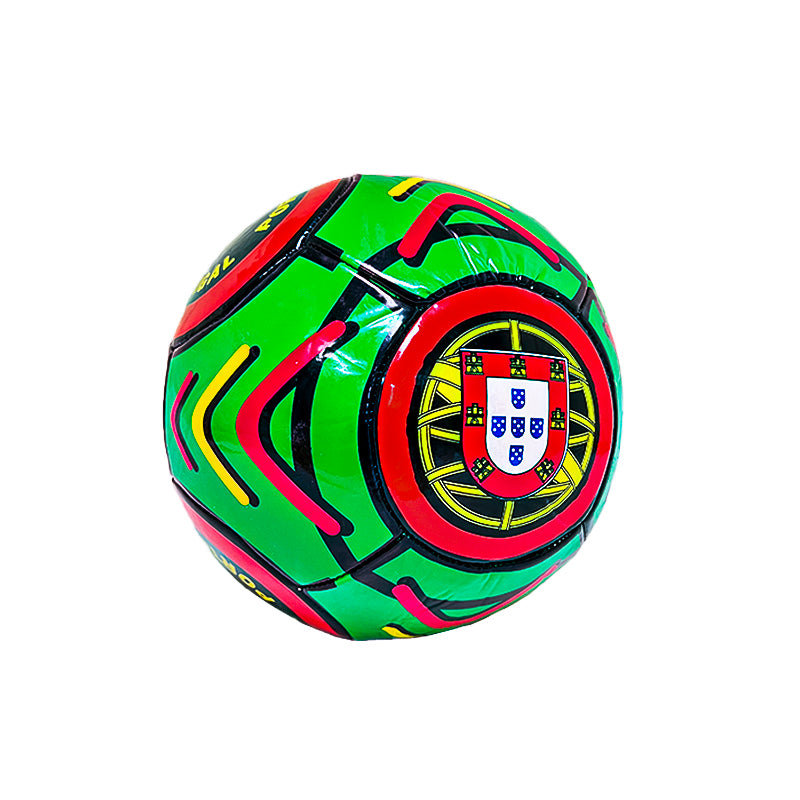 Portugal Soccer Ball (Green with Red and Yellow) Portugal Imports
