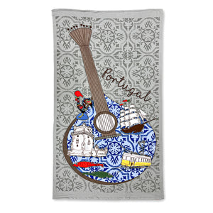 Fado Guitar Beach Towel