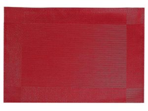 Classic Vinyl Placemat 12x18" Red Set of 6