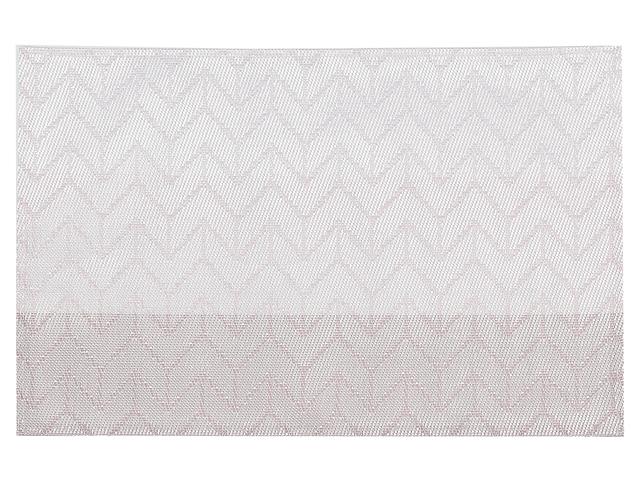 Summer Solstice Vinyl Placemat 12x18" Silver Pink Set of 6